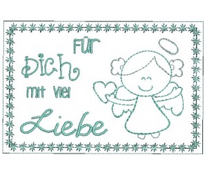 Postkarte Little Angels - Für Dich mit viel Liebe